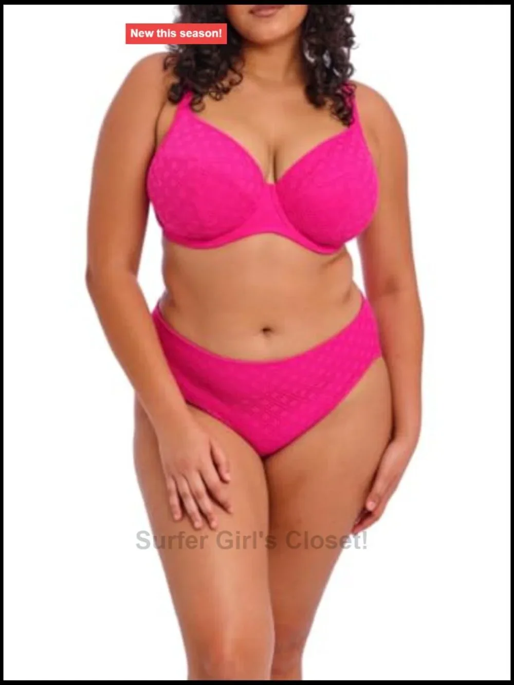 UK Sizes Plunge Underwire Bikini Top With Snap Closure
